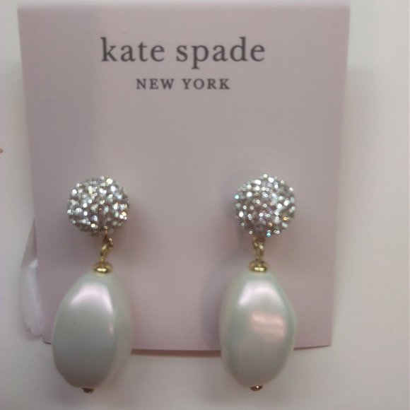 Kate Spade New Pearl and Pave Earrings - Picture 1 of 3